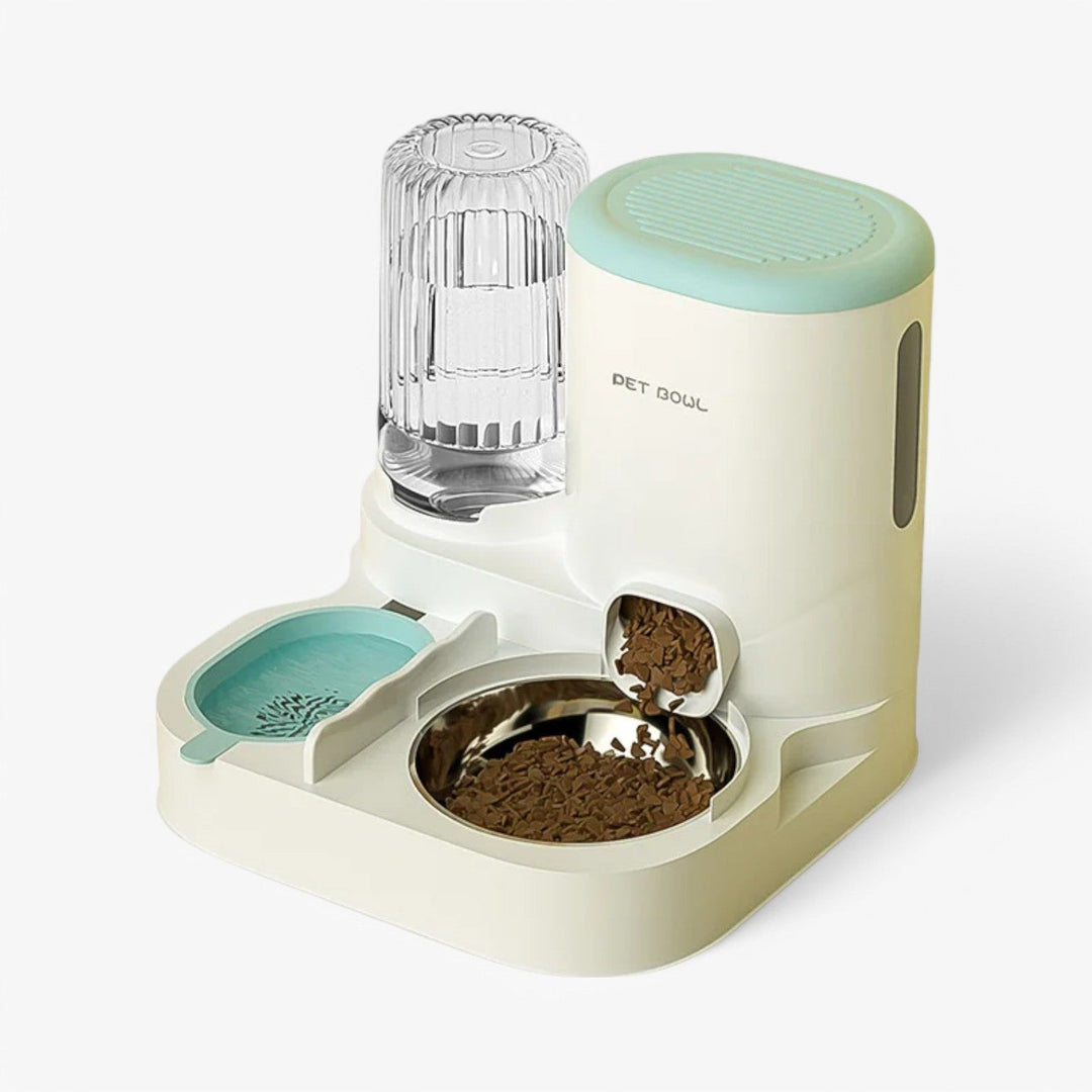 Automatic Pet Food Dispenser with Fresh Water and Food