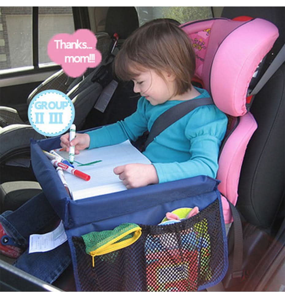 Children's Square Travel Snack and Game Tray for Car