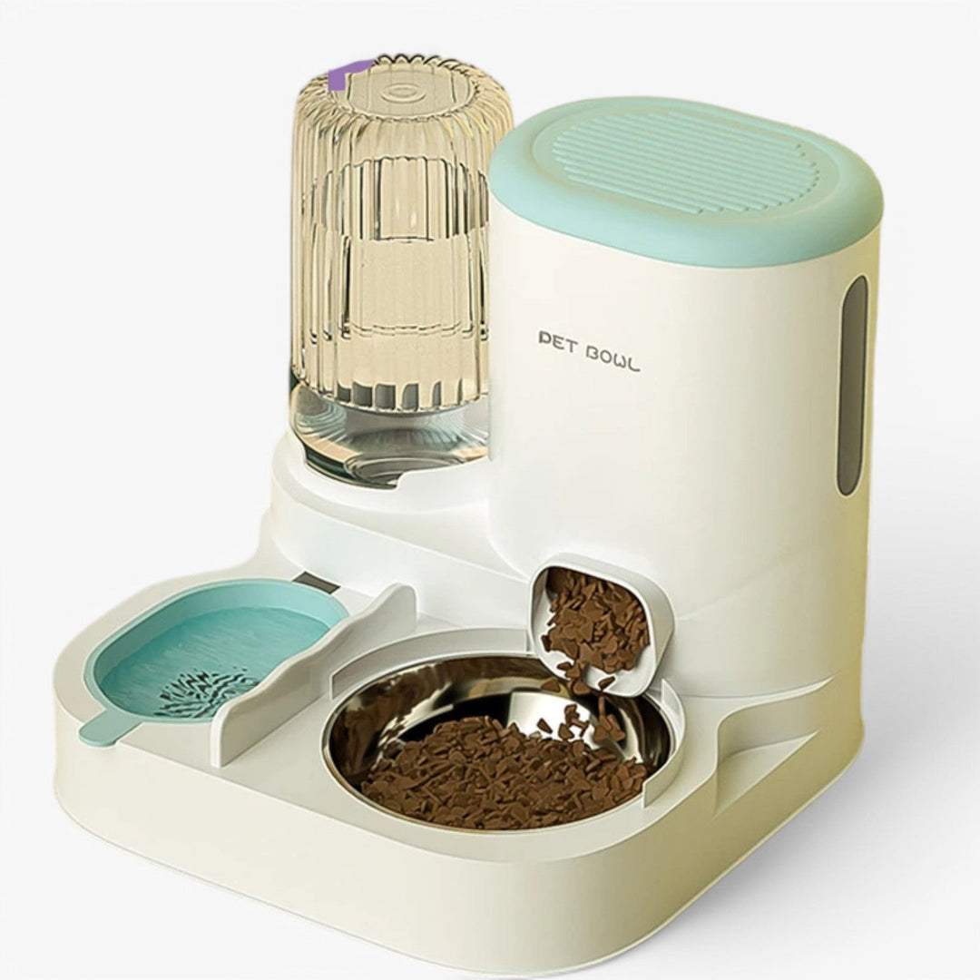 Automatic Pet Food Dispenser with Fresh Water and Food