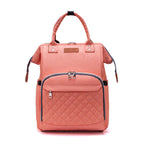 Diaper Backpack Quilted with Insulated Bottle Compartment