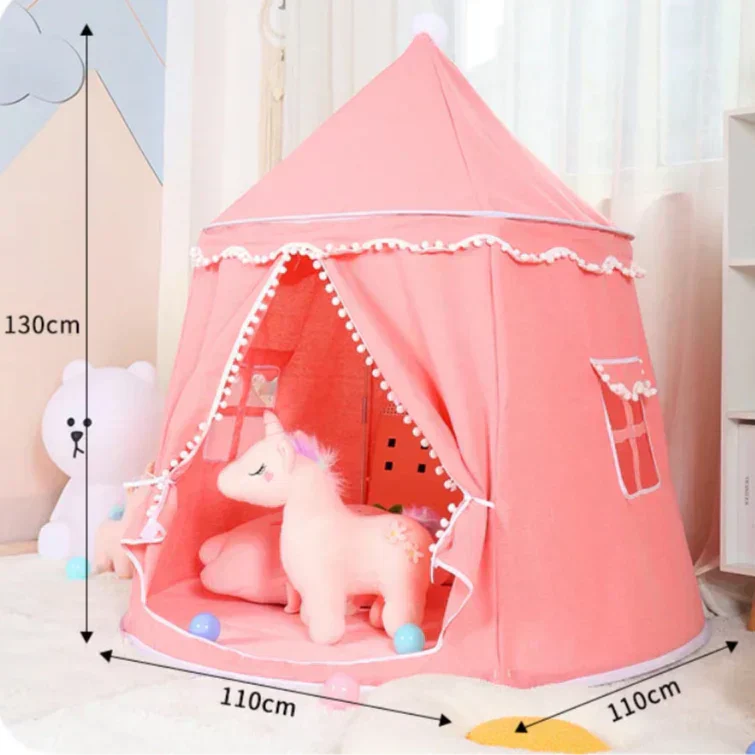 Circular Plush Play Tent for Kids Indoor Outdoor