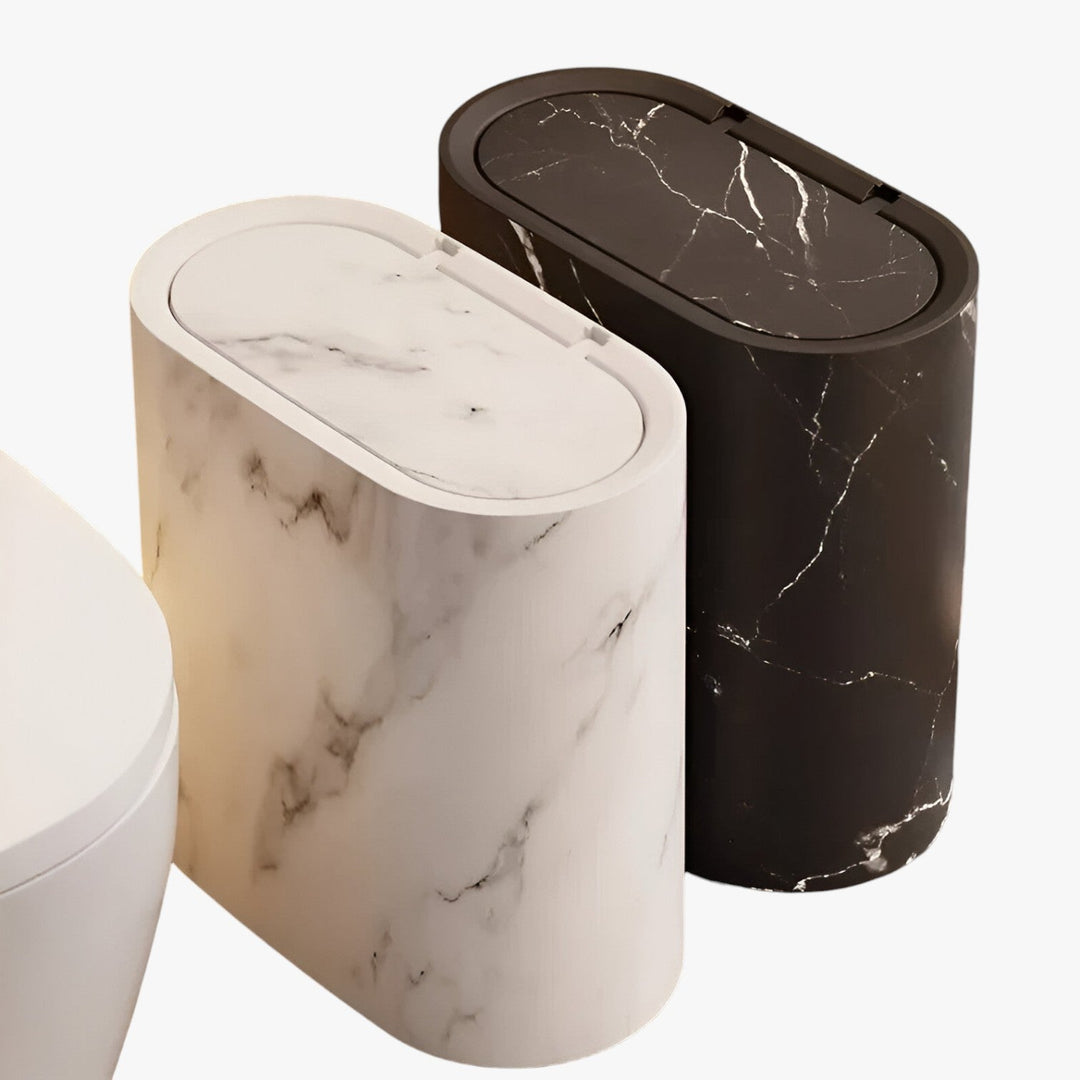 Nordic Marble Waste Bin Slim Odorless
