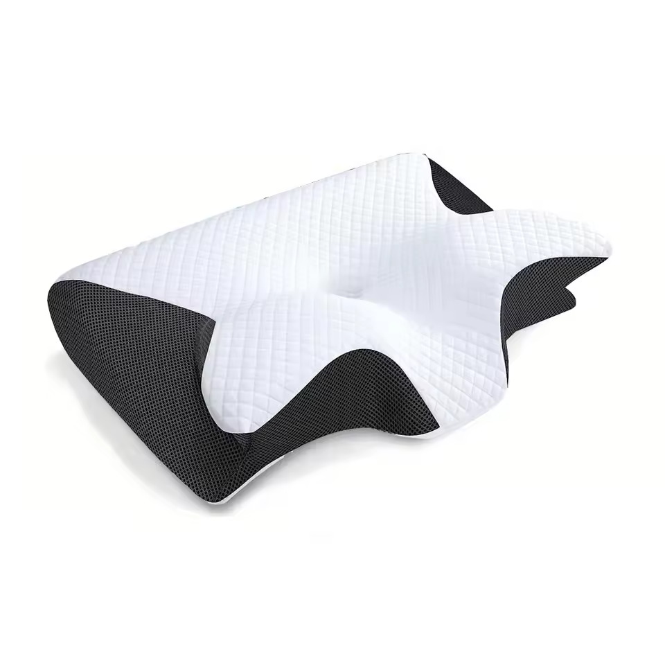 Memory Foam Cervical Orthopedic Neck Support Pillow Dual Function