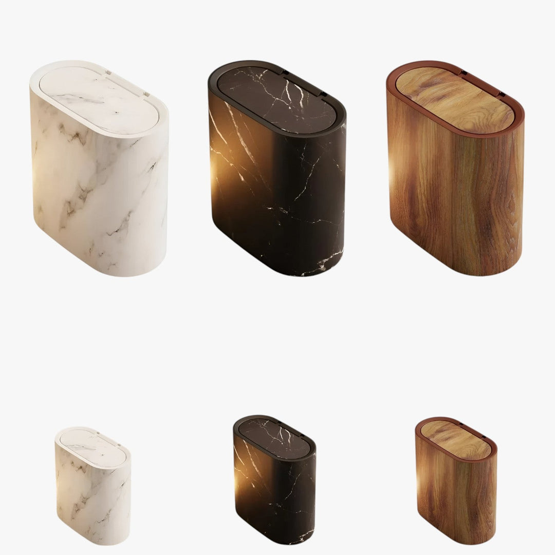 Nordic Marble Waste Bin Slim Odorless