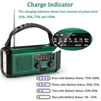 Solar Hand Crank Emergency Radio with NOAA, Power Bank, and Flashlight