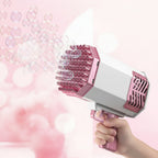 Bubble Gun Bubble Blower Toy with LED Light for Kids Outdoor Play