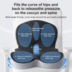 Lumbar Support Seat Cushion Car Chair Back Pillow Ergonomic