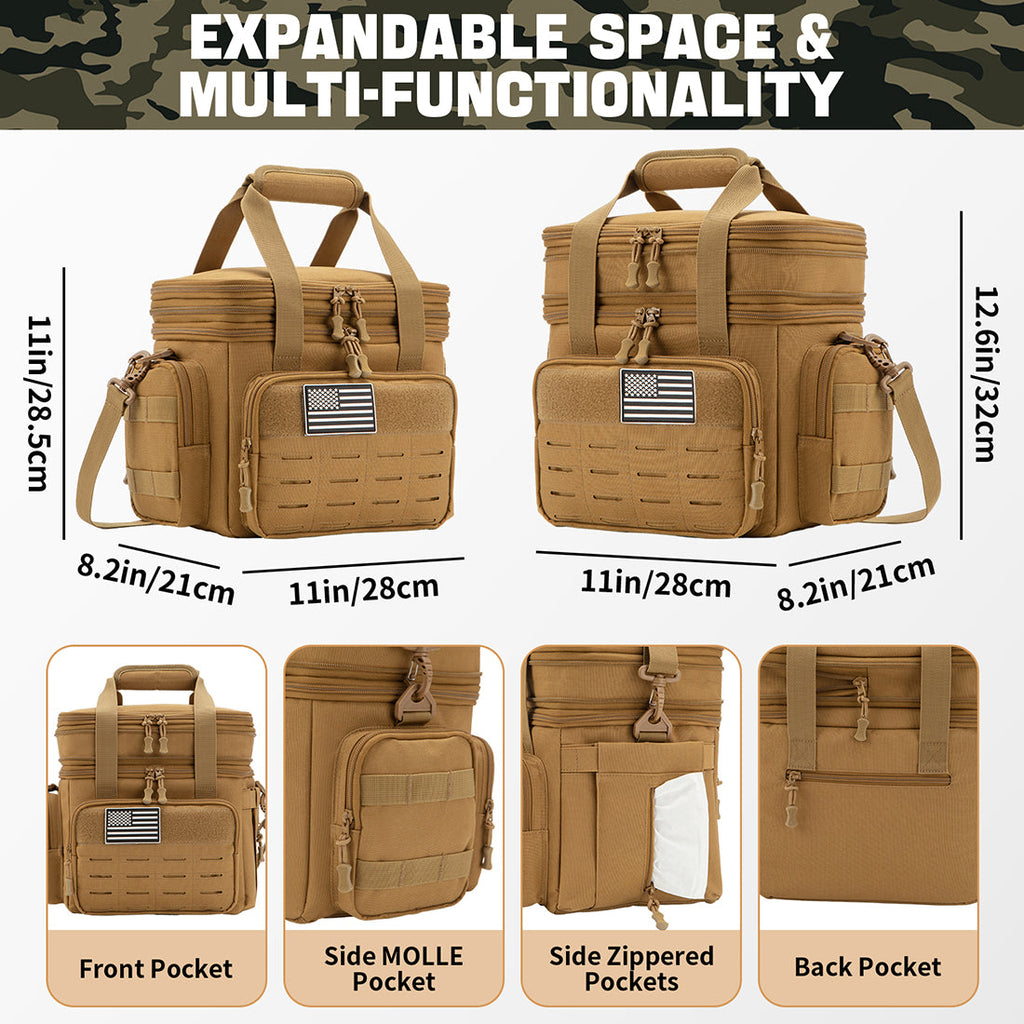 Insulated Large 18L Tactical Leakproof Lunch Box Cooler Bag