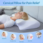 Memory Foam Cervical Orthopedic Neck Support Pillow Dual Function