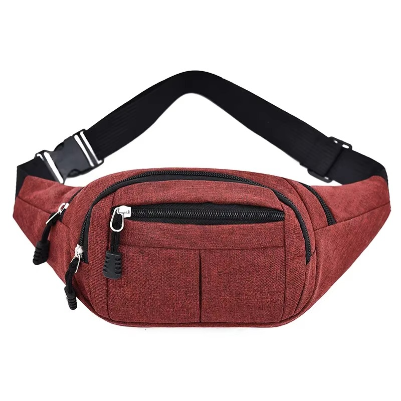 Canvas Waterproof Waist Bag Crossbody Unisex Outdoor Sports Bag