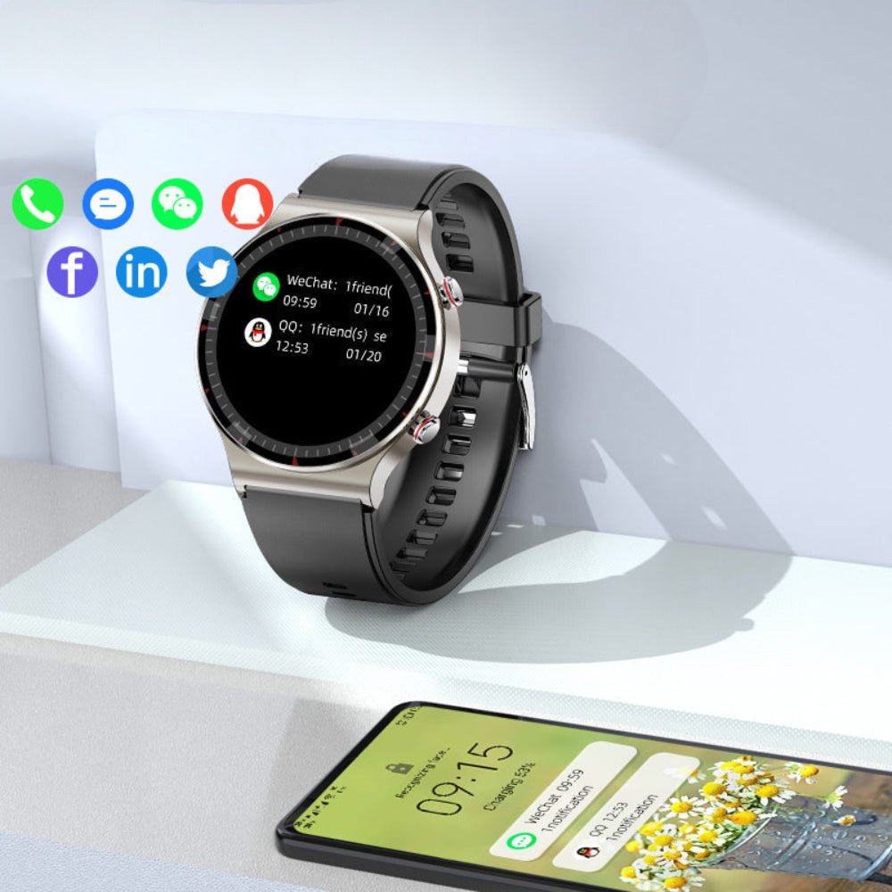 Square Smartwatch EKG Blood Pressure Oxygen Health Tracker