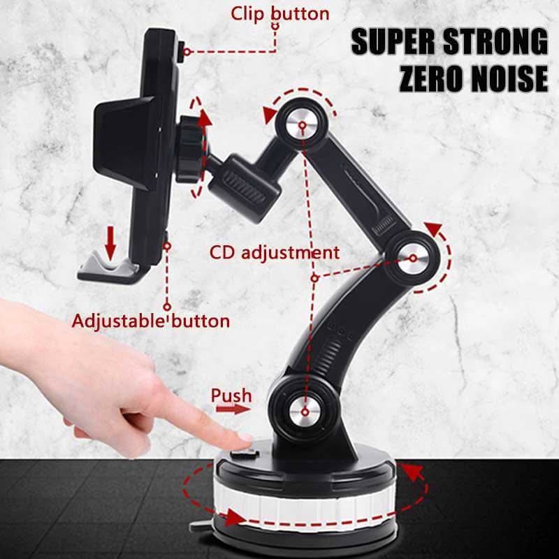 Suction Cup Phone Holder Mount 360 Degree Rotating Mobile Stand