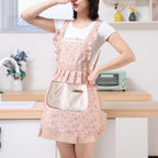 Waterproof Cotton Kitchen Apron with Neck Strap and Waist Ties