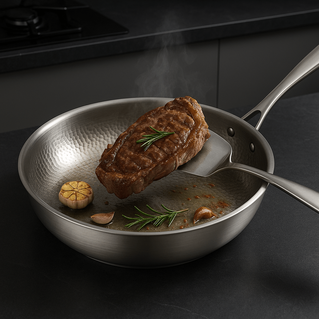 Titanium Non-Coated Circular Frying Pan Cookware