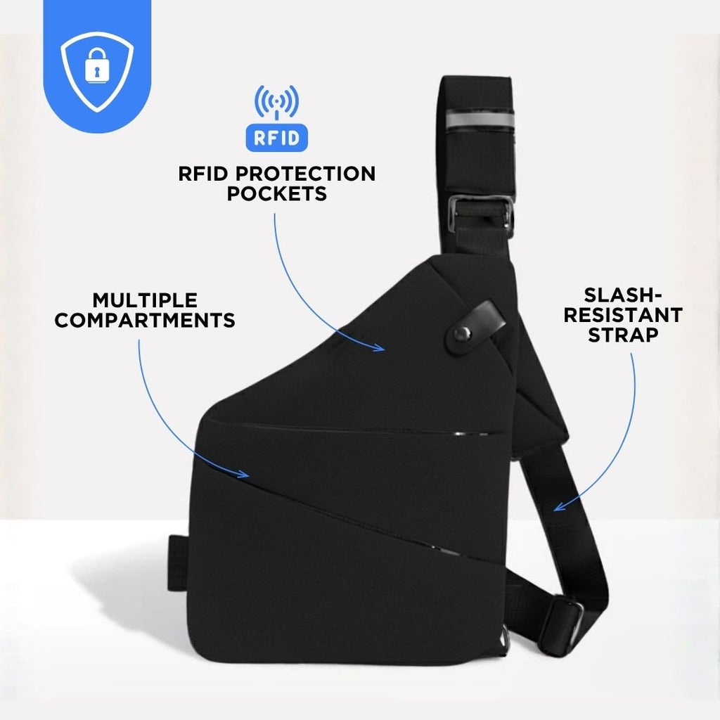 Anti Theft Crossbody Travel Bag RFID Blocking Water Resistant
