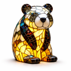Stained Glass Mosaic Table Lamp LED Night Light Home Decor