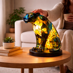 Stained Glass Mosaic Table Lamp LED Night Light Home Decor