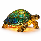 Stained Glass Mosaic Table Lamp LED Night Light Home Decor