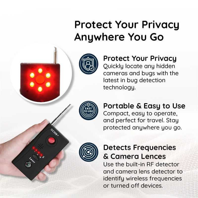 Bug Detector Device Hidden Camera Microphone Signal Finder