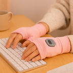 Fingerless Heated Gloves Mittens Hand Warmers for Typing Gaming