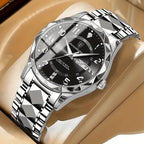 Men's Circular Sports Watch Stainless Steel Two Tone