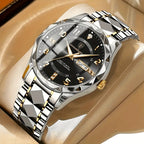 Men's Circular Sports Watch Stainless Steel Two Tone