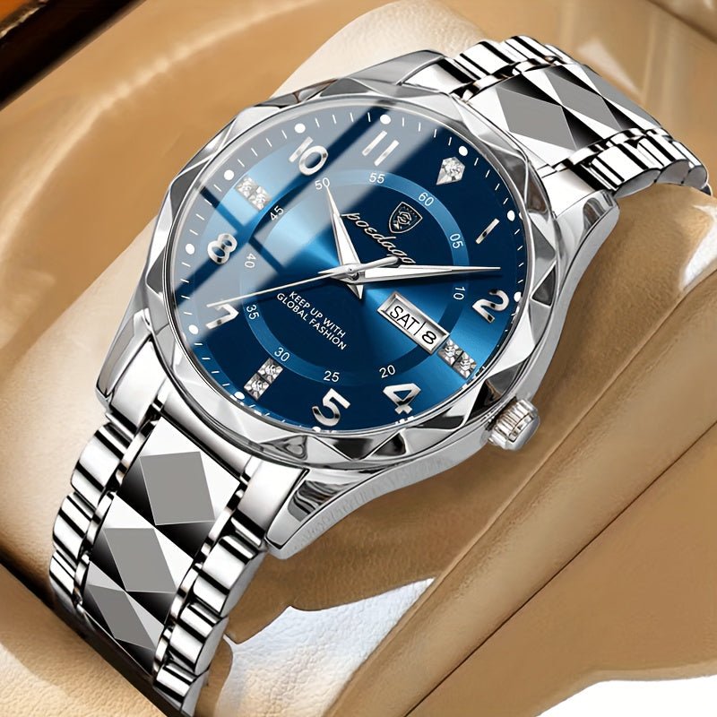 Men's Circular Sports Watch Stainless Steel Two Tone