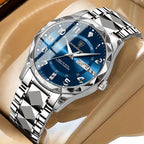 Men's Circular Sports Watch Stainless Steel Two Tone