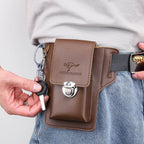 Leather Phone Case Belt Pouch Bag for Outdoor Use