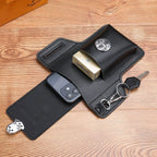 Leather Phone Case Belt Pouch Bag for Outdoor Use