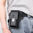 Leather Phone Case Belt Pouch Bag for Outdoor Use