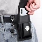 Leather Phone Case Belt Pouch Bag for Outdoor Use