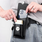 Leather Phone Case Belt Pouch Bag for Outdoor Use