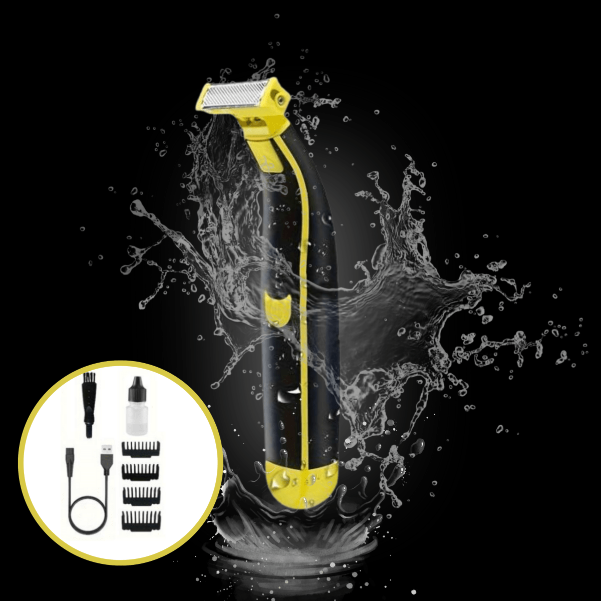 Men's Body Groomer Wet Dry Dual Blade Precision Shaver Tool