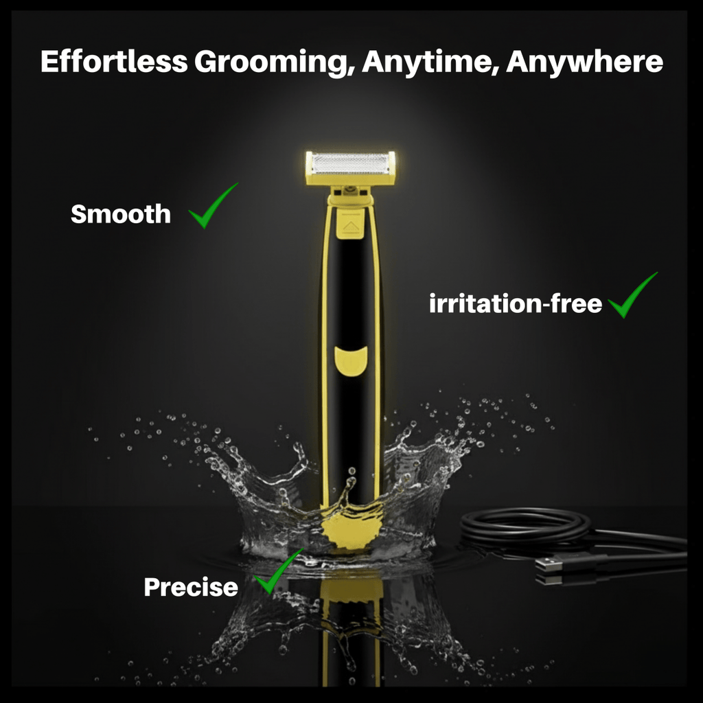 Men's Body Groomer Wet Dry Dual Blade Precision Shaver Tool