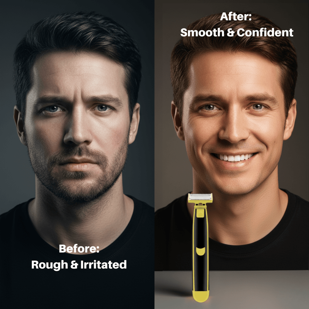 Men's Body Groomer Wet Dry Dual Blade Precision Shaver Tool