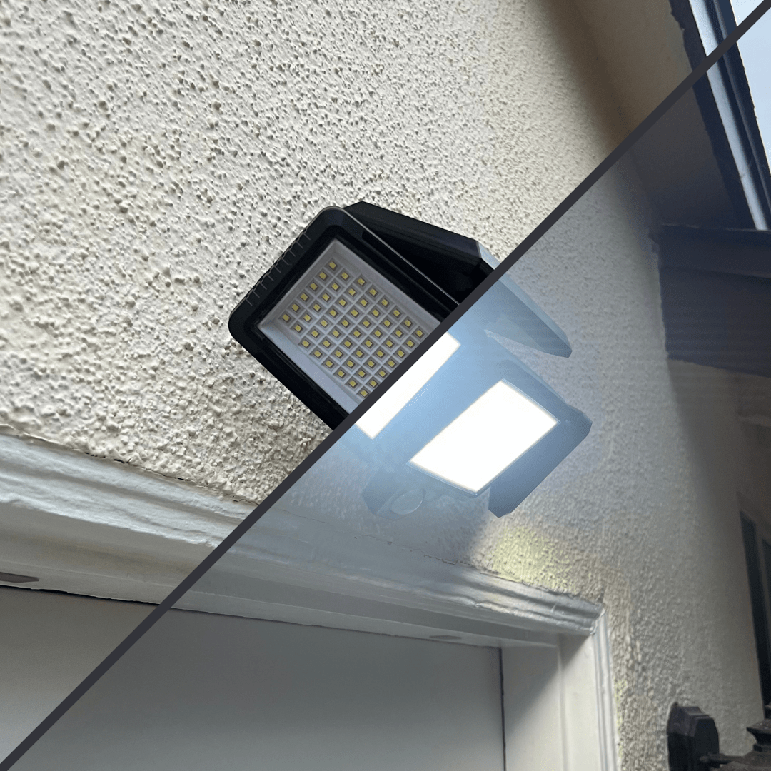 Solar Motion Sensor LED Security Light 3-Head Outdoor IP65 Waterproof