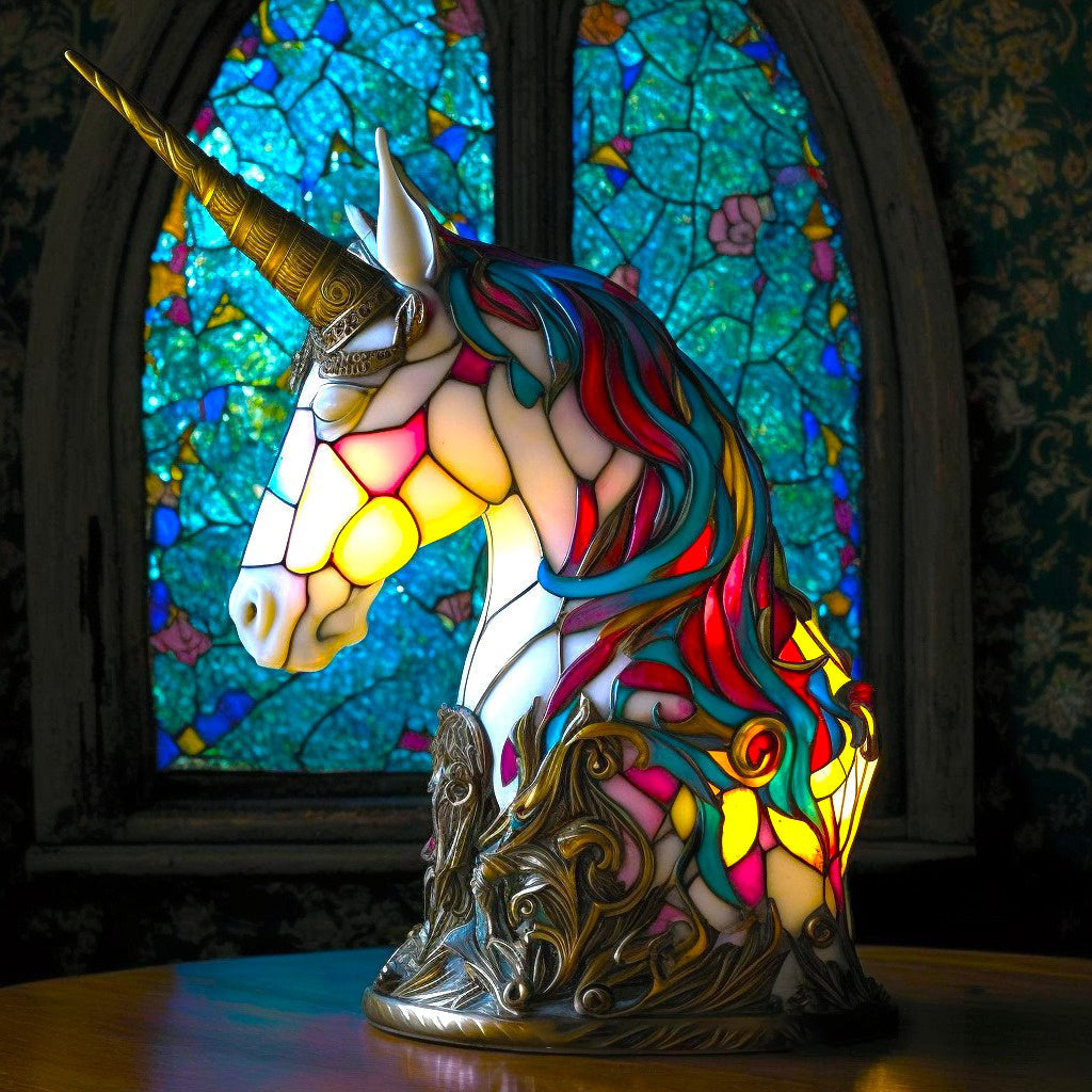 Animal Shape Stained Glass Table Lamp Ornament