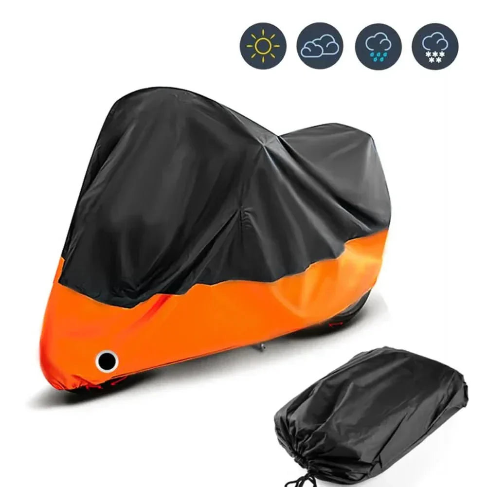 Motorcycle Cover Waterproof UV Protection Outdoor Rain Dust Shield