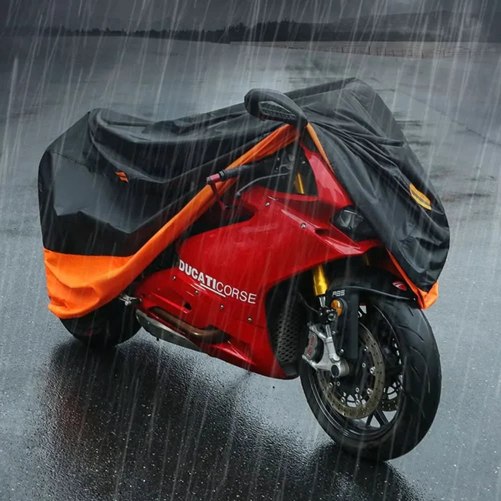 Motorcycle Cover Waterproof UV Protection Outdoor Rain Dust Shield