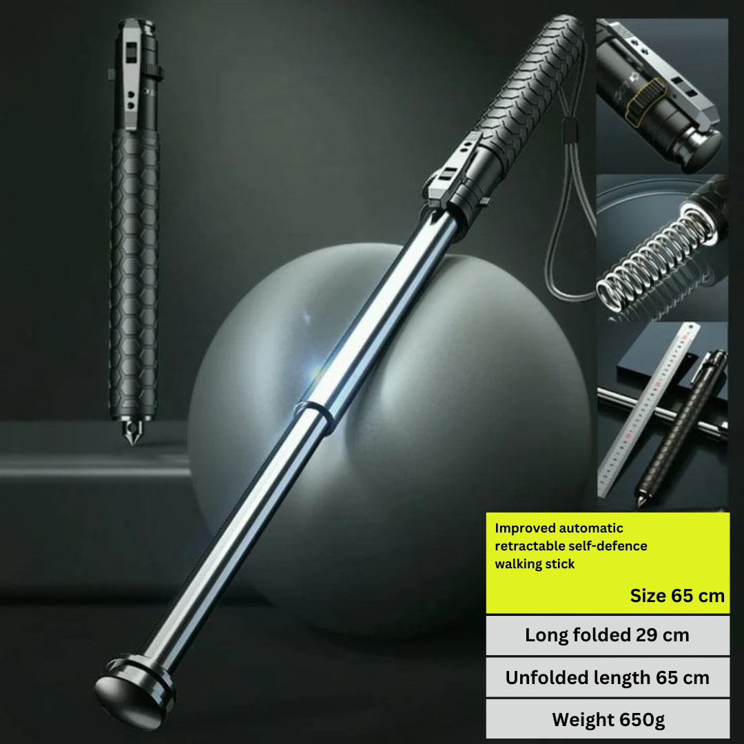 Automatic Self Defense Walking Cane for Personal Safety and Hiking