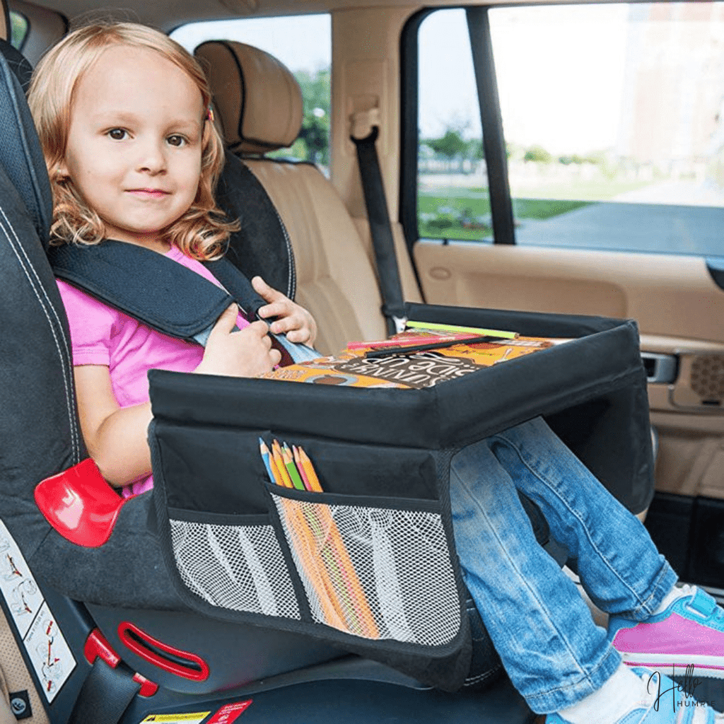 Children's Square Travel Snack and Game Tray for Car