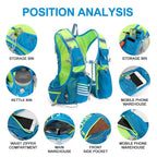 Hydration Backpack 8L with 1.5L Water Bladder for Running and Cycling