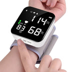 Automatic Wrist Blood Pressure Monitor Adjustable Cuff Large LCD Display