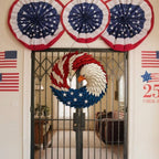 Circular Eagle Wreath Veterans Wall Art Indoor Outdoor Wall Decor