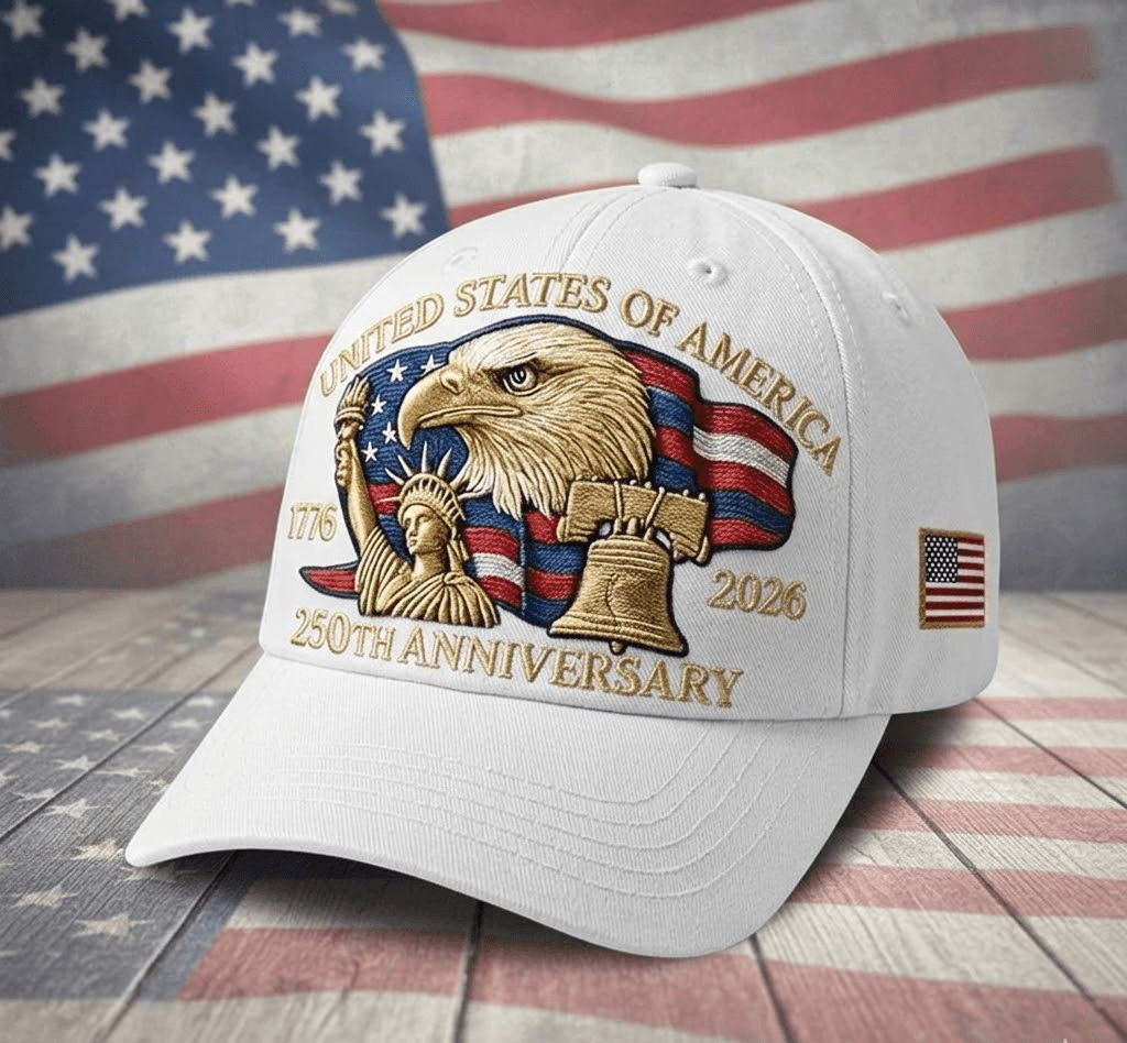 USA 250th Anniversary Eagle Adjustable Dad Cap Hat Patriotic Baseball Hat
