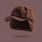 Ribbed Knit Beanie Hat with Ear Flaps Fleece Lined Winter Unisex