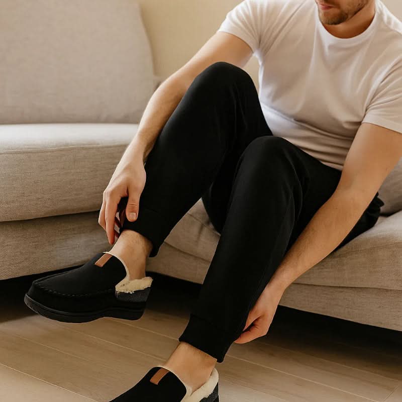 Men's Slip-On Loafers Synthetic Wool Warm Shoes