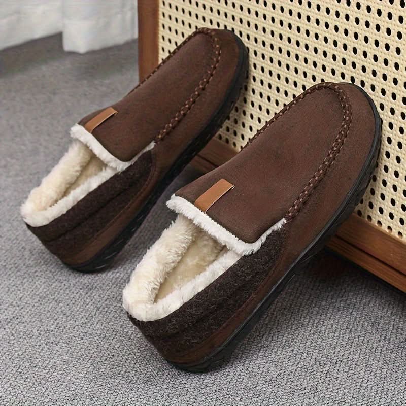 Men's Slip-On Loafers Synthetic Wool Warm Shoes