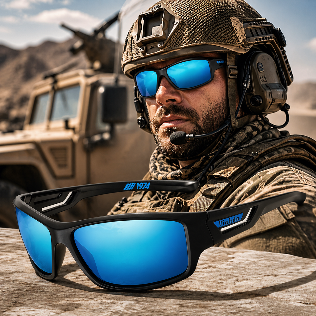 Aviator Polarized Sunglasses UV Protection Military Style Sunglasses